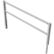 Access barriers | with triangular lock | swing-back | with top and quarter-bent bar | hot-dip galvanized | total width: 2500 mm